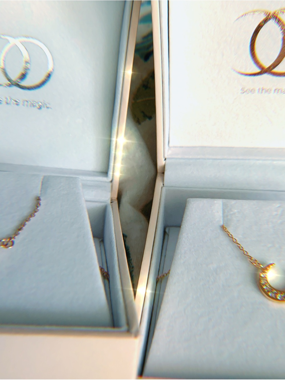 Delicate Rose Gold Crescent Moon Pendant Necklace